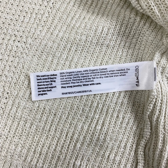 Eileen Fisher Women’s Open V Neck Cardigan Bone Long Sleeve Sweater Size L $248 - Picture 6 of 14